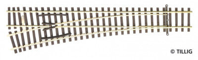 Tillig TT 83332 EW2 links, Abzweig 15°, Radius 631, Länge 166 mm Neu #Schra-KS01