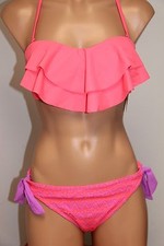 NWT Hula Honey Swimsuit Bikini 2pc set Sz L Strap GING
