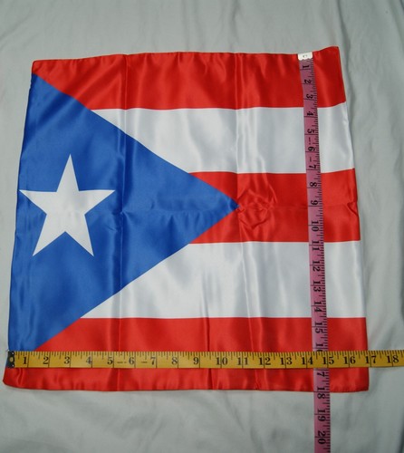 federe portacuscini bandiera puerto rico set 2 nuove 17" x 18" chiusura zip - Foto 3 di 4