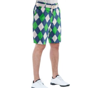 Royal and Awesome Mens Golf Shorts Blue on the Greens Shorts Tool 38 x 10  NWT