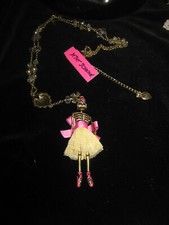 BETSEY JOHNSON VIVA LA BETSEY RARE SKELETON BALLERINA NECKLACE NWT