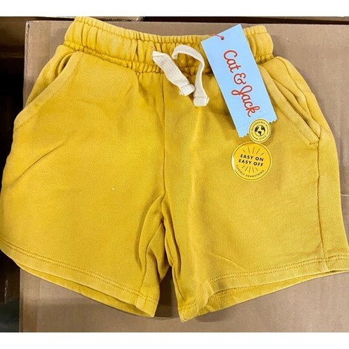 CAT & JACK TODDLER BOY 4T KNIT PULL ON SHORTS, Yellow