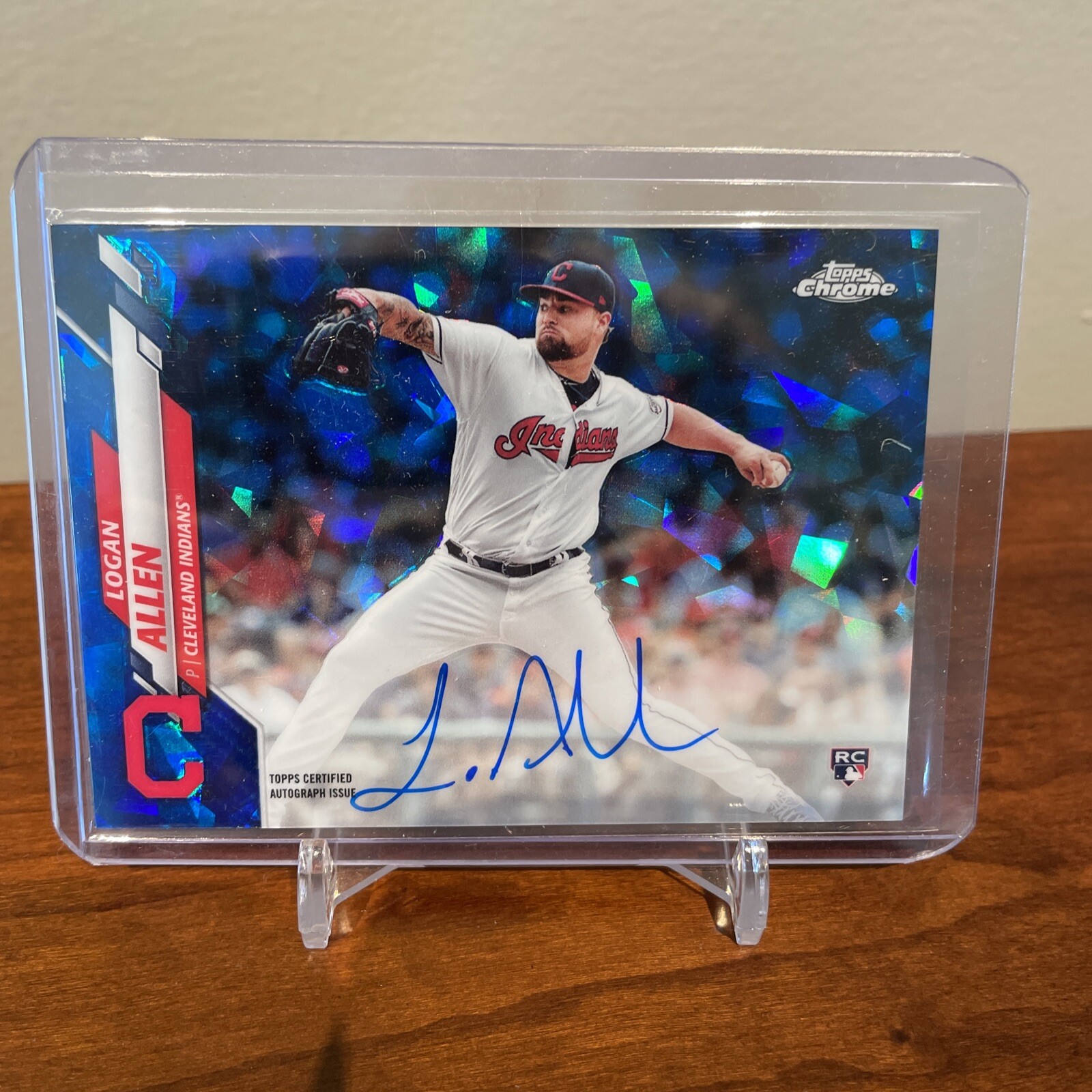 2020 Topps Chrome Sapphire Logan Allen RC AUTO