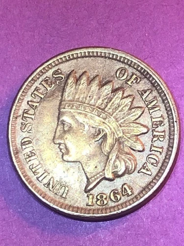 1864 INDIAN HEAD CENT ALMOST UNCIRCULATED +++ AU +++