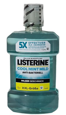 Listerine coolmint - Zero 1 Liter  mild ohne Alkohol Bakterien hemmend