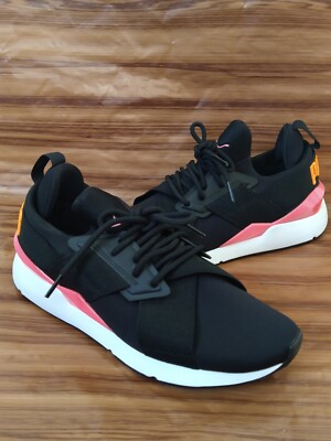 Puma Muse Chase Sneaker Black Knockout Pink Women's Size