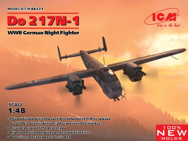 Do 217N-1, Wwii German Night Fighter (100% New Formen) 1:48 Plastic Modell Kit-image