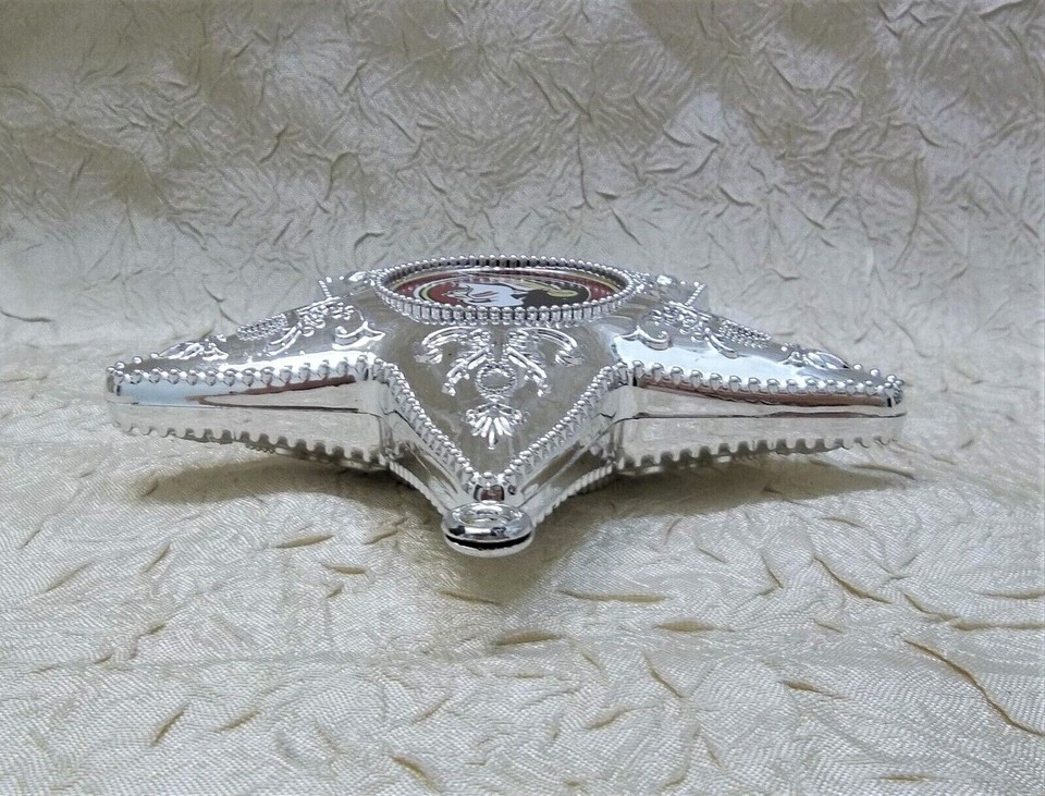 Florida State University Silver Star Christmas Ornament Topperscot