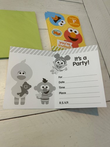 Sesame Street American Greetings 1st Birthday Invitation & Card Set NEW - Picture 3 of 8