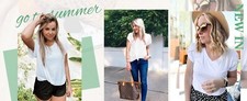 Women's Top V Neck Summer Petal Sleeve Casual T shirts Premium fabric New design