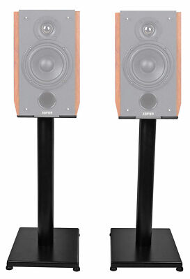 Black 21  Steel Bookshelf Speaker Stands For Edifier R2000DB Bookshelf Speakers
