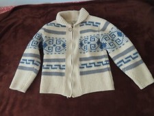 VTG 70s Mens Pendleton USA Sweater Jacket 100 Wool Lebowski Dude Cowichan Sz M