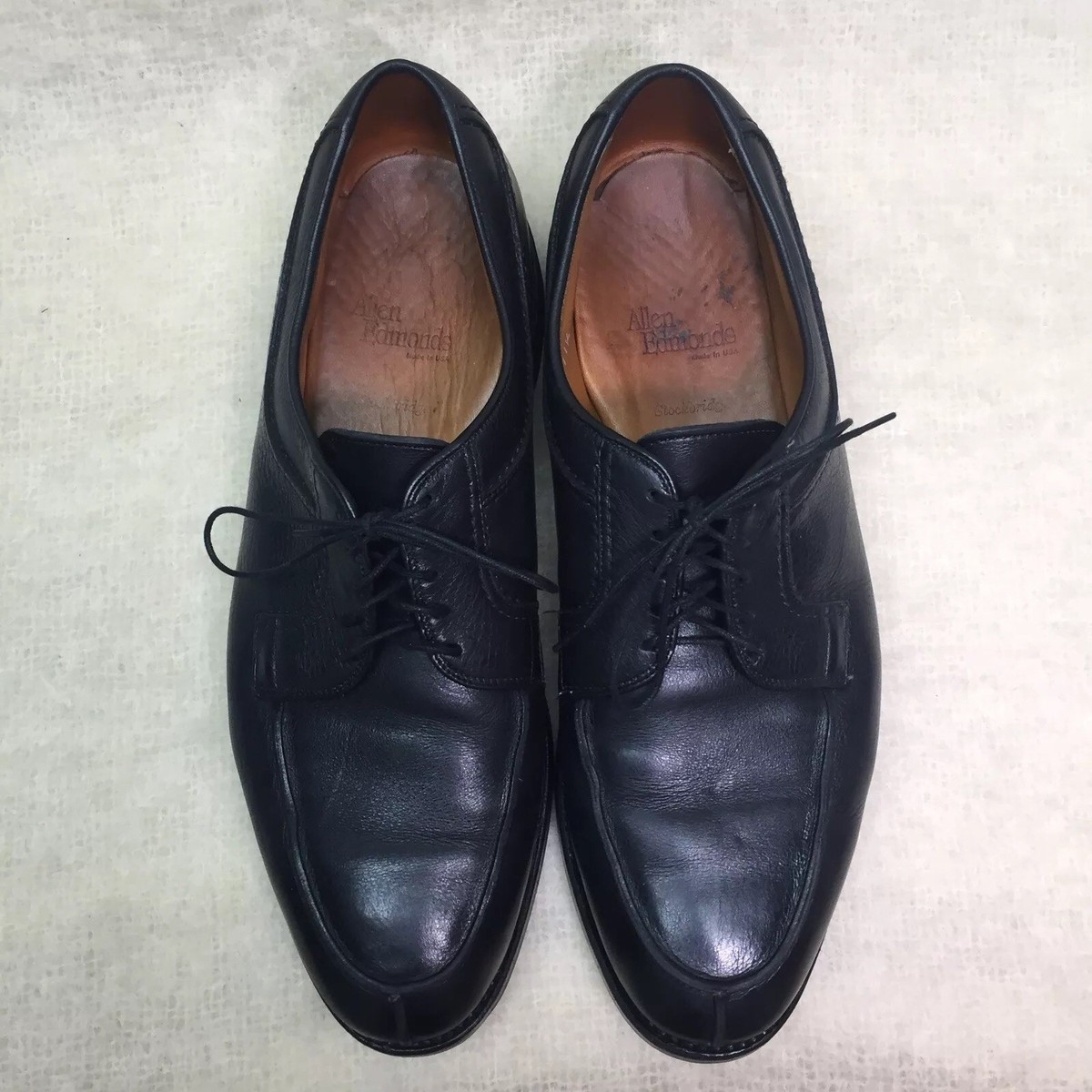 Allen Edmonds Stockbridge Shoes Men Sz 11.5 Black Silk Calf  display picture 3