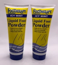 (2) Queen Helene Footherapy Icy Mint Liquid Foot Powder/ 7 fl oz