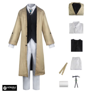 Osamu Stray Set Kleid Perücke Karneval Cosplay Armed Dazai Dog Anime STDOG05