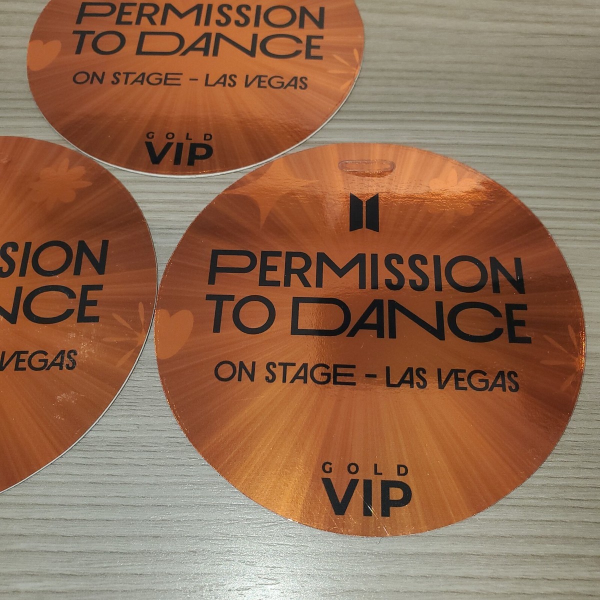 BTS Las Vegas Permission To Dance On Stage VIP GOLD Badge Merch 3