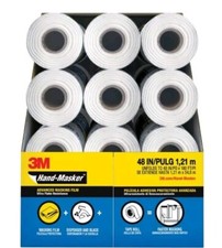 10 Rolls 3M Hand-Masker 48 in. W X 180 ft. L Clear Plastic Masking Film