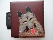 Belgian Sheepdog Dog Photo Album large hand painted for 8 x 10 photos