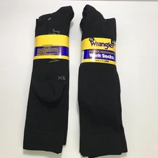Wrangler Over the Calf Ultra-Dri Boot Sock, XL(mens shoe 13-15), Black, 4 pairs