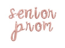 SENIOR PROM Cursive Letter Balloon Banner - Promenade Party Supply Decorations