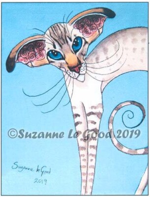 Siamkatze Kunstdruck aus Originalgemälde Limited Edition von Suzanne Le Good