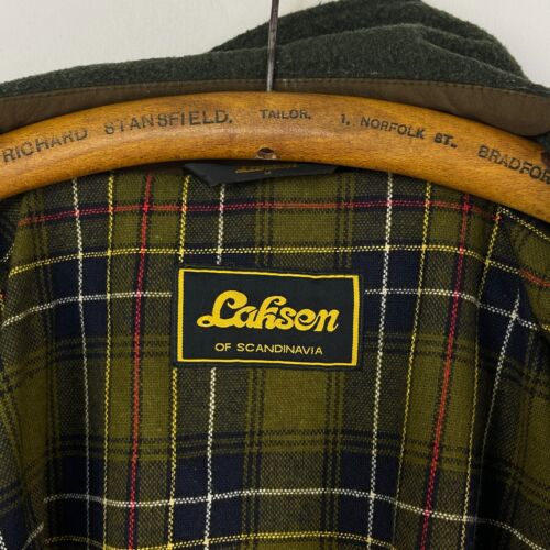 Laksen Wool Coat Mens Medium Green Felt Loden Tweed Shooting Field Jacket - Picture 14 of 17