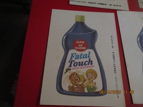 1979 Fleer Crazy Labels (2) #29 (2) #48 (1) #51 - Picture 2 of 7