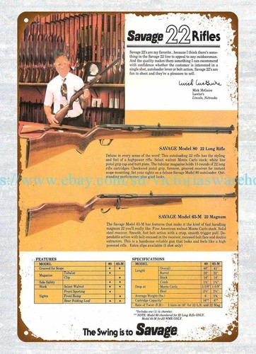 painting prints 1980 Savage shotgun rifle firearm hunting ammo metal ...