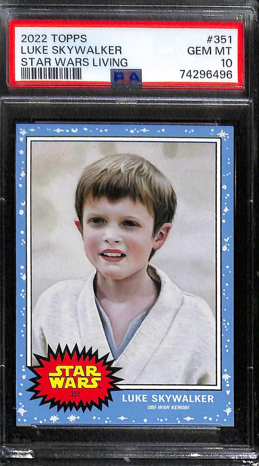 2022 TOPPS STAR WARS LIVING #351 LUKE SKYWALKER - PSA 10 GEM MINT