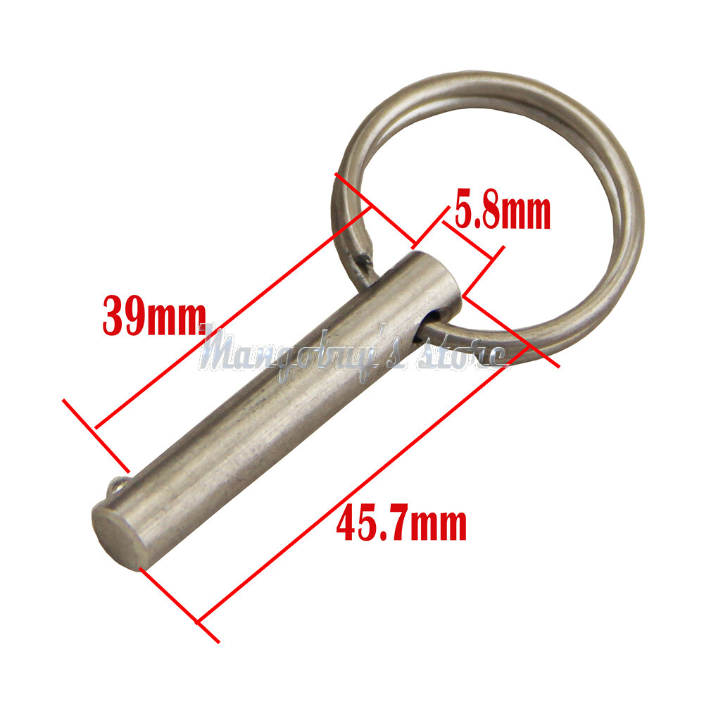 Lot De 2 Goupilles à Dégagement Rapide 10mm De Diamètre - Pour Bimini Top - Longueur Utile 36mm