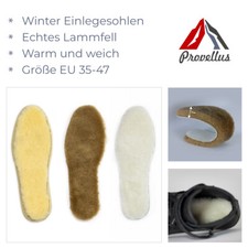Winter Insole Footbed Genuine German Merino Sheepskin Soft  Warm Eu35-47