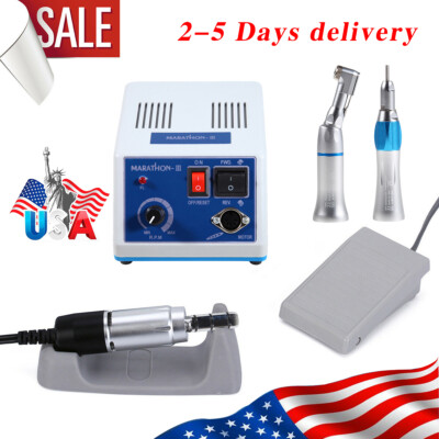 Dental Lab Micromotor Polishing Marathon Style Contra Angle Straight Handpiece