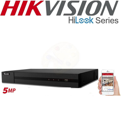 HIKVISION HILOOK 4/8/16 CANAUX CCTV DVR 5MP 4K ENREGISTREUR FULL HD AHD HDMI UK - Photo 1/4