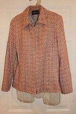 Sz 8 ZIPPER FRONT SPRING JACKET Work Sag Harbor Career Blazer Professional Women