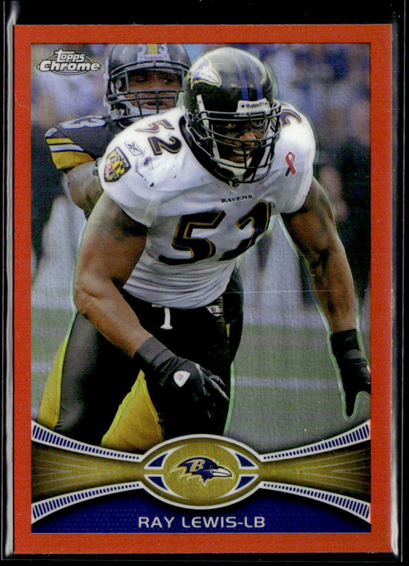 2012 Topps Chrome #25 Ray Lewis Orange Refractor #/2012