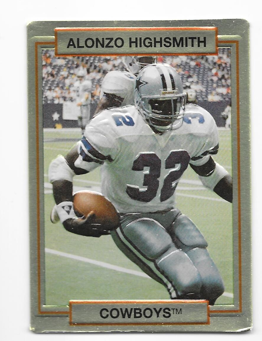 1990 Action Packed Rookie Update #67 Alonzo Highsmith - Dallas Cowboys
