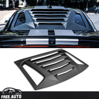 Rear Window Louver Fits 11-23 Dodge Charger IKON V2 Style Sun Shade Cover ABS