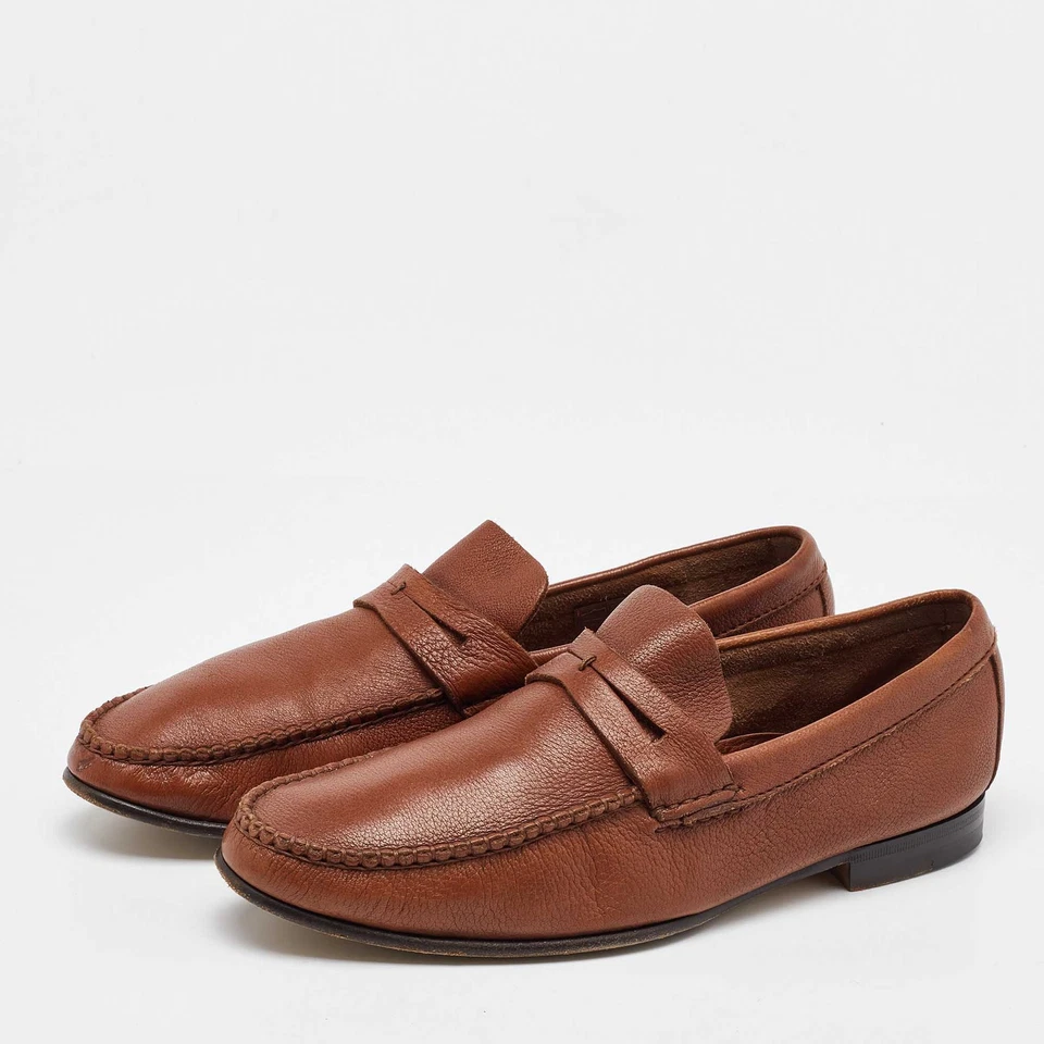 Mocassim de couro marrom Ermenegildo Zegna tamanho 41 - Imagem 2 de 4