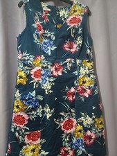 Joe Browns Green Floral Corduroy Dress Size 12
