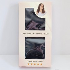 New Heatless Hair Curler Headband Satin Heat Black 6 Pcs Lazy People Curly Hair