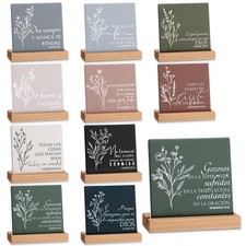 10 Pcs Christian Gift for Mom Bible Verse Desk Decor Religious Ceramic Table Pla