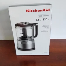 KitchenAid KFC3516CU 3.5 Cup Mini Food Processor - Contour Silver New in Box