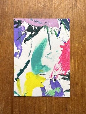 Original ACEO Abstract Painting Gouache On Paper #6/8 2.5x3.5 by k.ivy