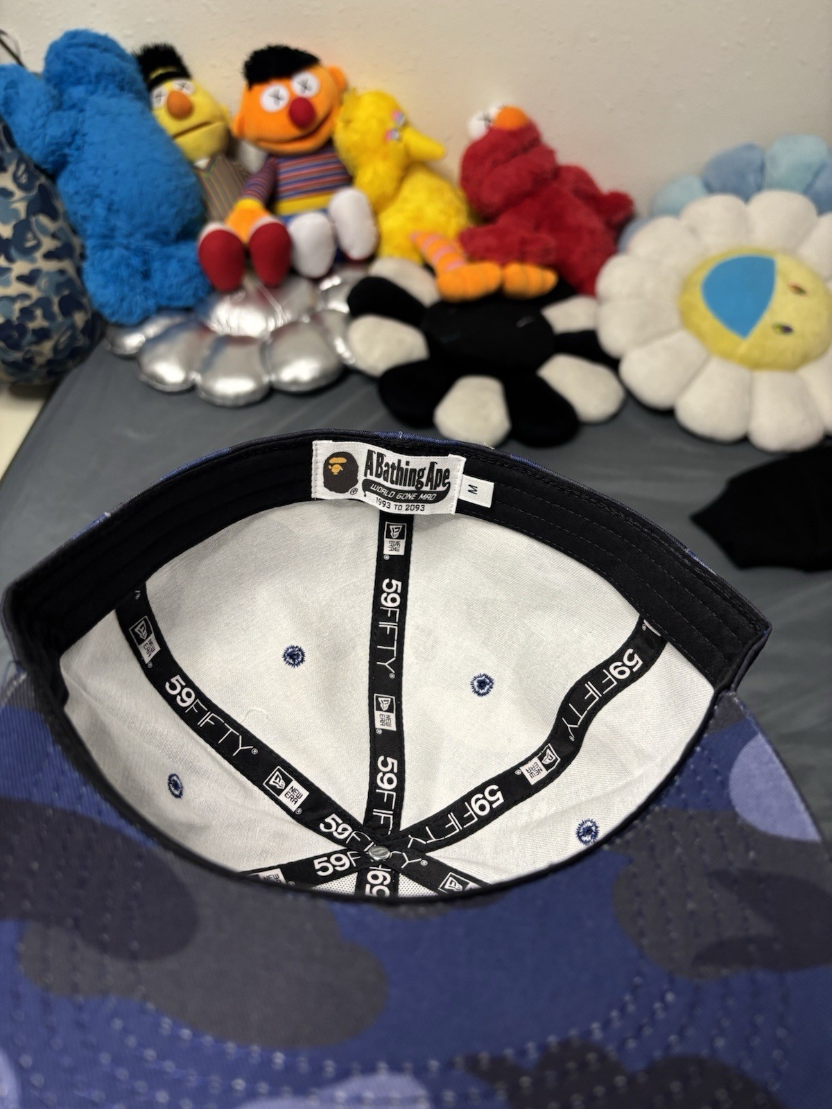 New Era A Bathing Ape New York Yankees 59FIFTY Blue Camo Cap 7 1/2 thumbnail 3