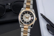 Rolex Datejust Stahl / Gold Tuxedo Dial Automatik Ref. 116203 F-Serie B&P 2005