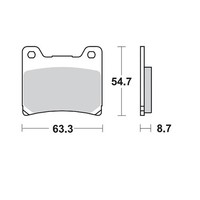 Moto-Master Bremsbelag Roadpro Sinter (FüR: Yamaha Xj 600 N 51J 84-90 Hinten )
