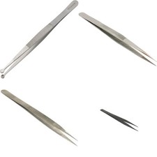 Jewelry Bead Beading Tweezers Set Gem Diamond Repair Tool
