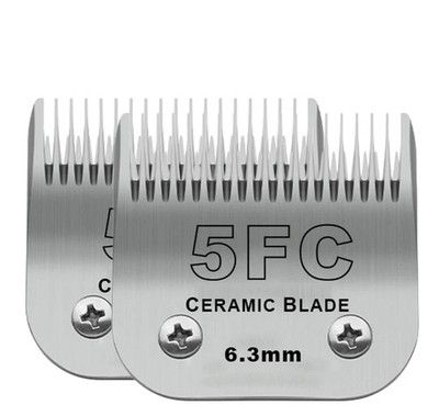 Detachable Pet Dog Grooming Ceramic Blades for Andis Oster Wahl KM10 6.3mm 2Pcs