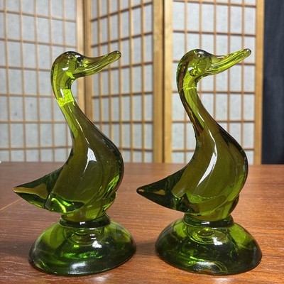 Viking 5'' Green Duck Epic Line Ducks 2 Pieces MCM Vintage