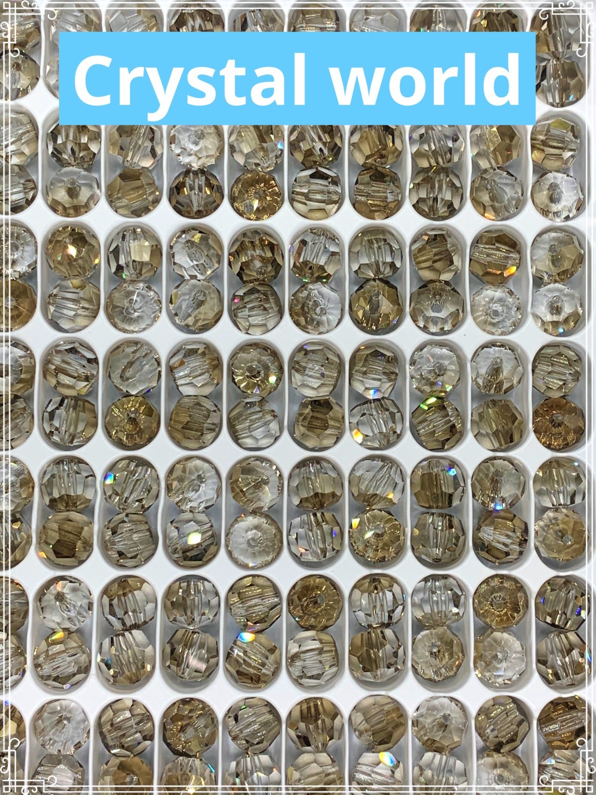 176pcs Bead for jewelry Making Crystal Glass Spacer - 10mm HONEY Asfour crystal
